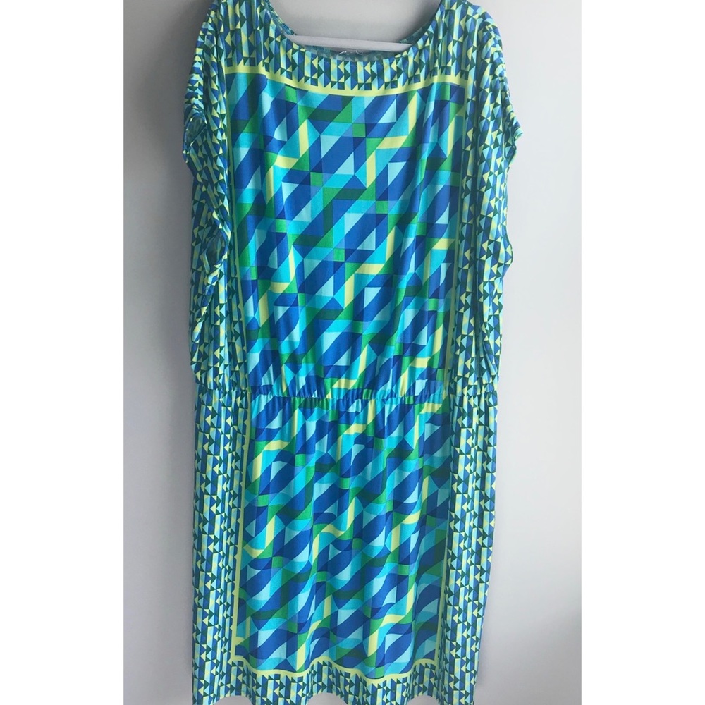 Roz & Ali / Geometric Print Dress - 22W (EUC)